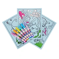 Ensemble feuilles et marqueurs Scintillant Crayola - Sirènes