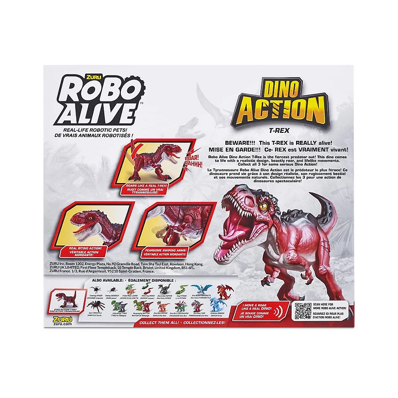 Action Dinosaure Tyrannosaure Robo Alive par ZURU