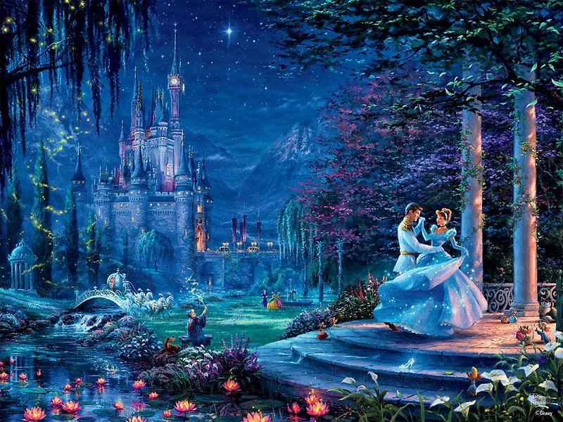 Ceaco - Thomas Kinkade - Disney - Cinderella - 750 Piece Interlocking Jigsaw Puzzle - English Edition