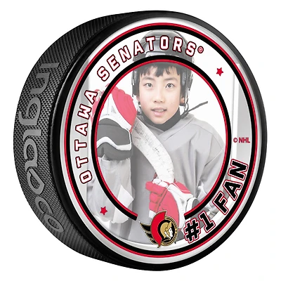 NHL Ottawa Senators puck with acrylic photo insert