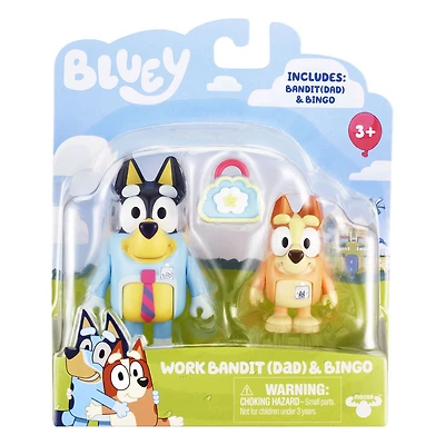 Bluey S5 Figure 2Pack - Papa Au Travail and Bingo