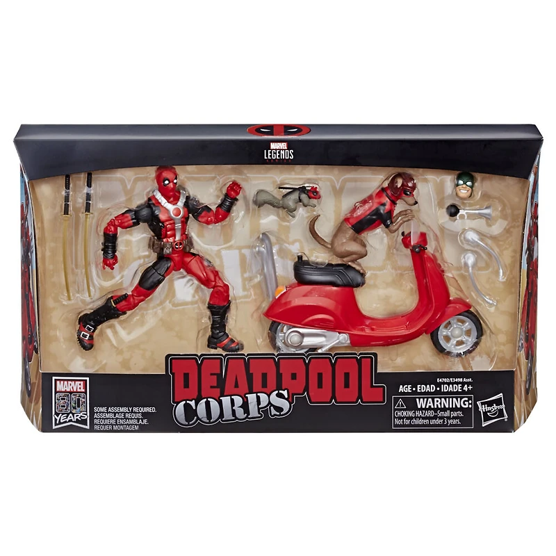 Marvel Legends Series Deadpool CORPS, figurines articulées et véhicule de collection à l'échelle 15 cm inspirés des bandes dessinées Marvel