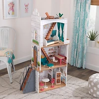 KidKraft Maison de poupées en bois Rowan avec terrasse et 13 accessoires