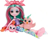 Enchantimals Poupée2 en 1 Oiseau et Poisson, 2animaux, access.
