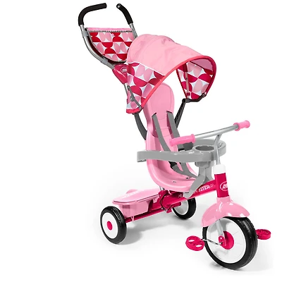 Radio Flyer - Tricycle de luxe 4-en-1 “Promenade 'N Trike” - Rose - Notre exclusivité