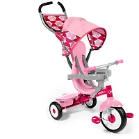 Radio Flyer - Tricycle de luxe 4-en-1 “Promenade 'N Trike” - Rose - Notre exclusivité