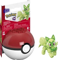 MEGA - Pokémon - Figurine articulée - Poussacha, Pokéball (27 pièces)