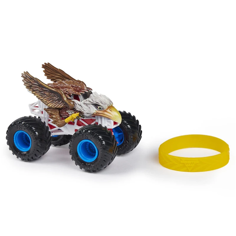 Monster Jam, Monster truck FreeBird officiel, véhicule en métal moulé, série Crazy Creatures, échelle 1:64