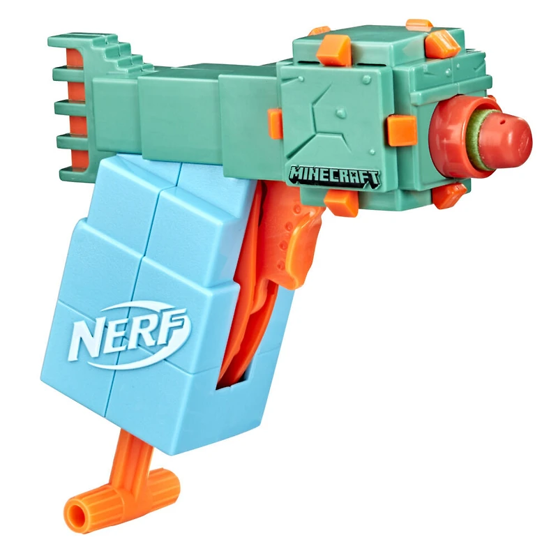 Nerf Microshots Minecraft, mini-blaster Guardian, design du monstre de Minecraft
