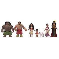 Disney Moana 2 Toys, Moana’s Adventure Set with 6 Small Dolls & 2 Accessories