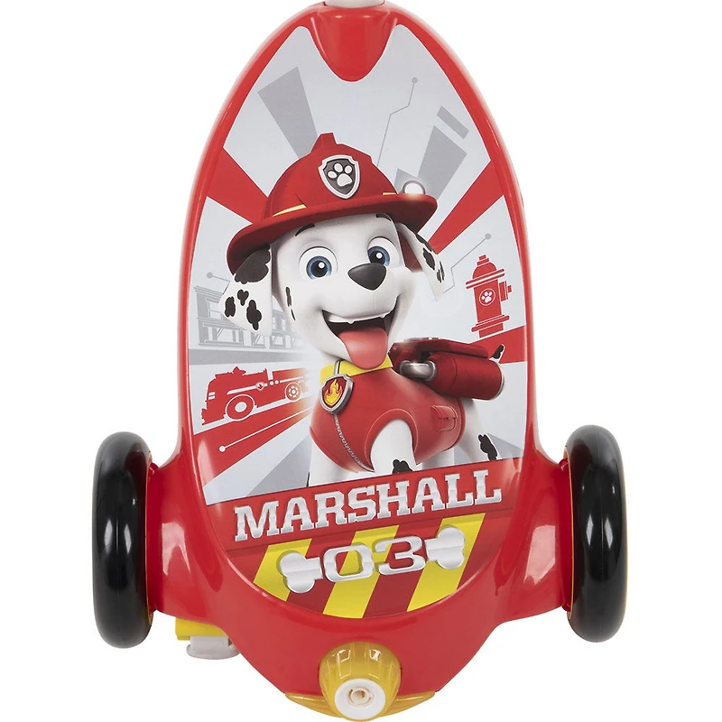 Trottinette électrique à bulles de 6V pour enfants La Pat' Patrouille Marshall Ride-On alimenté par batterie, Rouge