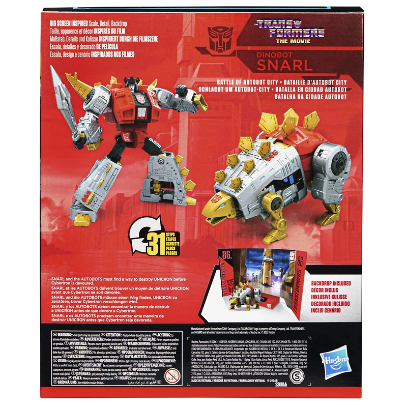 Transformers Generations Studio Series figurine 86-19 Dinobot Snarl classe Leader de 21,5 cm de Les Transformers : le film
