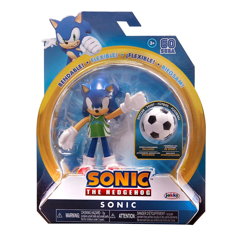 SONIC - 4" Sonic avec ballon de football