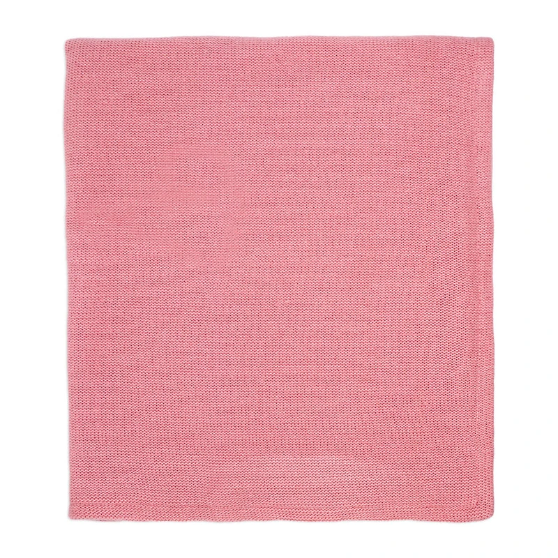 Amour Bébé Couverture en vison tricotée avec pull rose rose