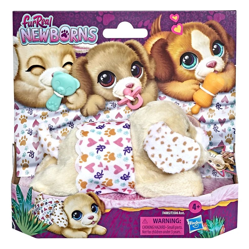 furReal Newborns, Chiot, peluche animatronique interactive, animal électronique