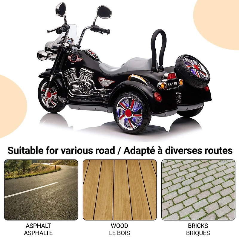 Voltz Toys Moto 12V électrique 2 places à chevaucher
