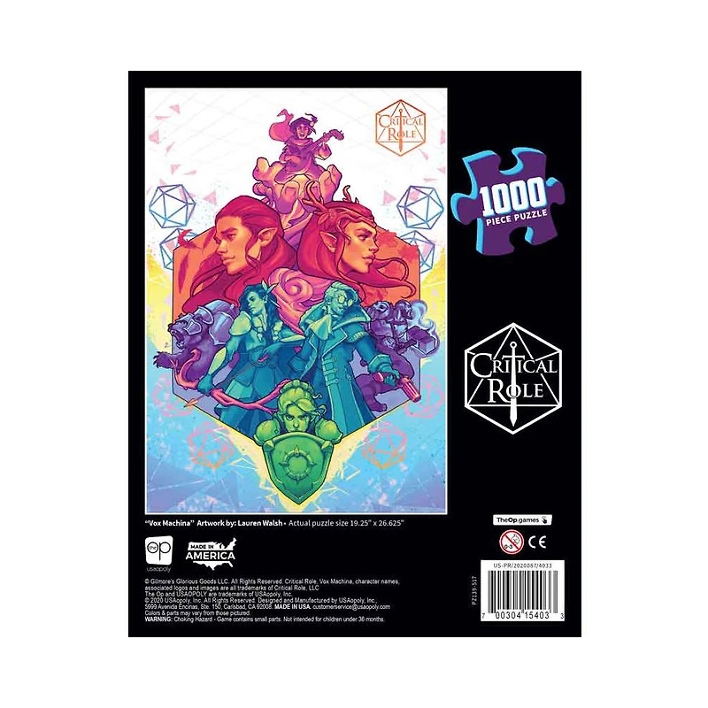 Casse-Tête De 1000 Pièces - "Critical Role" "Vox Machina" - Édition anglaise