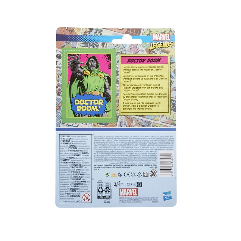 Marvel Legends Series Retro 375 Collection, figurine articulée de collection Doctor Doom de 9,5 cm