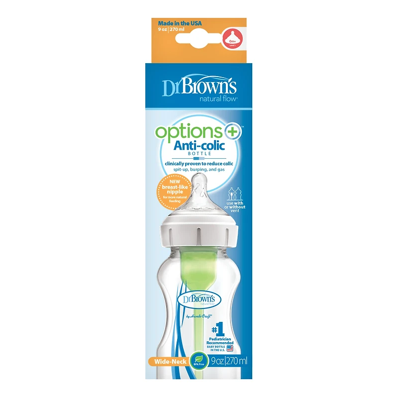 Dr. Brown's Options+ Wide-Neck Bottle 9oz - English Edition