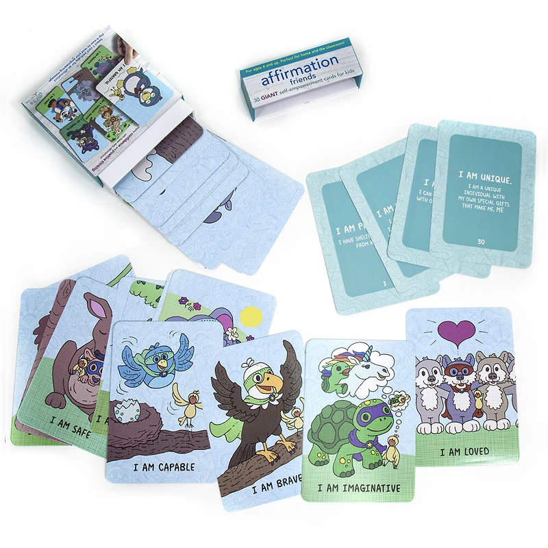 Mindful Living Affirmation Friends Cards - English Edition