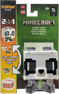 Minecraft Flippin' Figs Figures Collection Panda + Cake