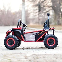 KIDSVIP UTV porteur 4X4 Dune Buggy 2 places 12 V sous licence pour enfants et tout-petits avec RC
