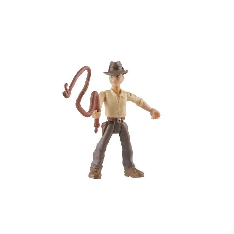 Indiana Jones Worlds of Adventure, Indiana Jones avec sac à dos d'aventure, figurine de 6 cm, jouets Indiana Jones