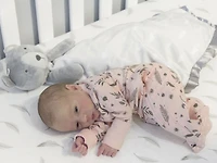 Kushies Drap Contour pour Lit de Bébé Coton Flanelle Plumes Grises