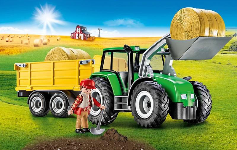 Playmobil - Tracteur avec remorque