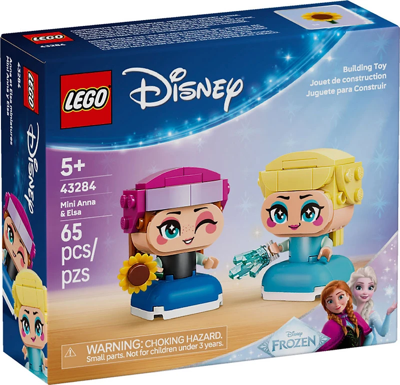 LEGO Disney La Reine des Neiges Anna et Elsa Miniatures, Deux Personnages en Briques de La Reine des Neiges pour les 5 Ans et Plus 43284