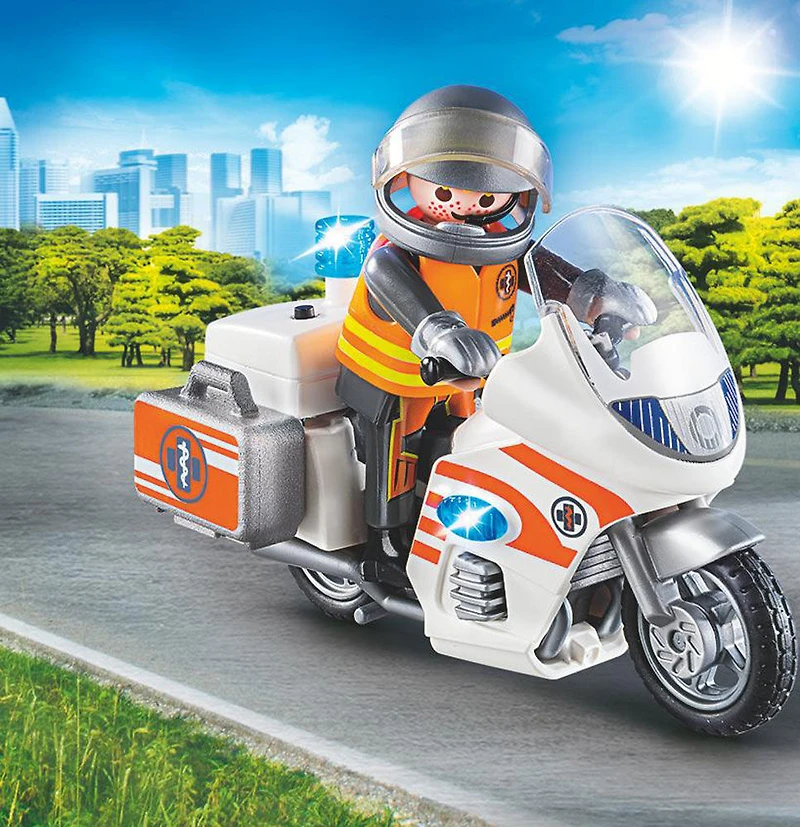Urgentiste et moto  - Playmobil