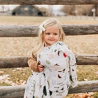 Red Rovr-Organic Cotton Muslin Swaddle Blanket