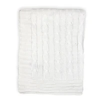 Baby Mode Signature blanc classique câble tricot couverture en tricot