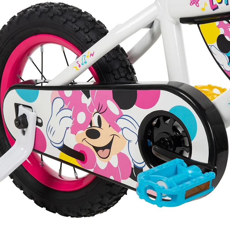 Vélo, Minnie de Disney, 12 pouces par Huffy, blanc - Notre exclusivité