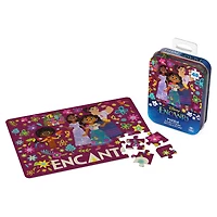 Disney Encanto, 48-Piece Jigsaw Puzzle Easy Flowers Cartoon Mirabel New Musical Movie Merch in Tin Box Package