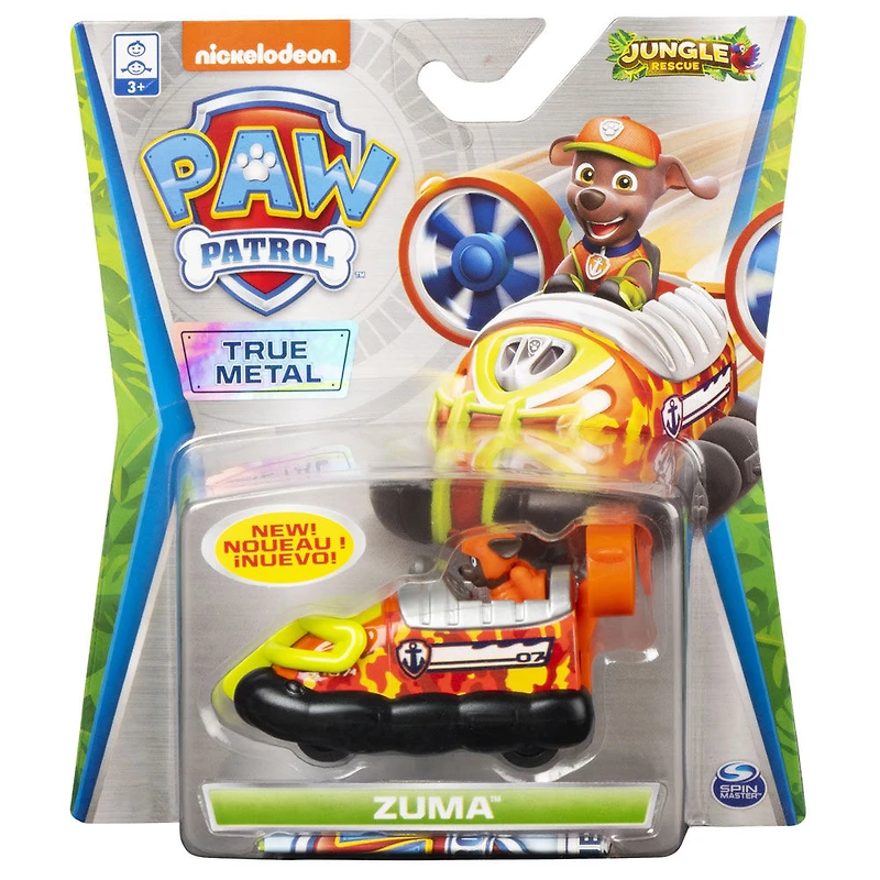  PAW Patrol, True Metal Zuma Collectible Die-Cast Vehicle, Jungle Rescue Series 1:55 Scale 