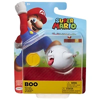M2 - Figures 4 pouces du MONDE DE NINTENDO - Boo avec pièce de monnaie VAGUE 23