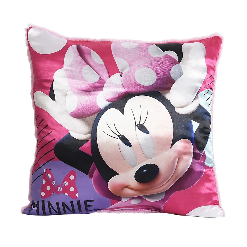 Ensemble de jeté et coussin 2 pièces Disney Minnie Mouse