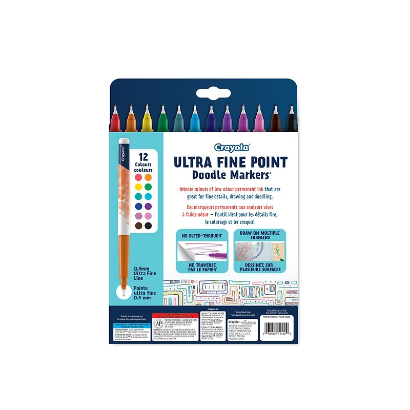 Crayola - 12 Ultra Fine Point Doodle Markers