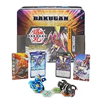 Bakugan Baku-Tin, Sectanoid, Premium Collector's Storage Tin with Mystery Bakugan, Trading Cards