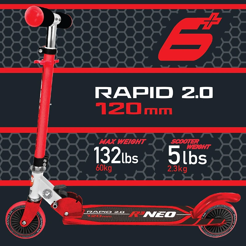Rugged Racer R3 Neo 2 Wheel Kick Scooter