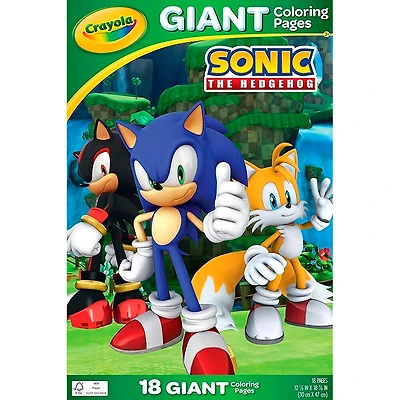 Pages à colorier géantes de Crayola, Sonic The Hedgehog