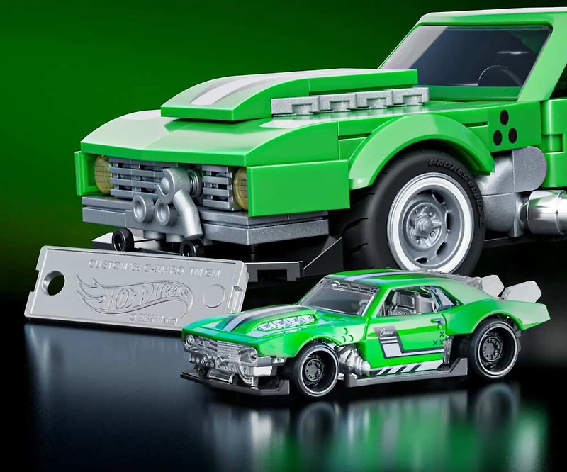 Mattel Brick Shop Hot Wheels Custom '68 Camaro Building Toy Kit (289 Pieces), for Collectors