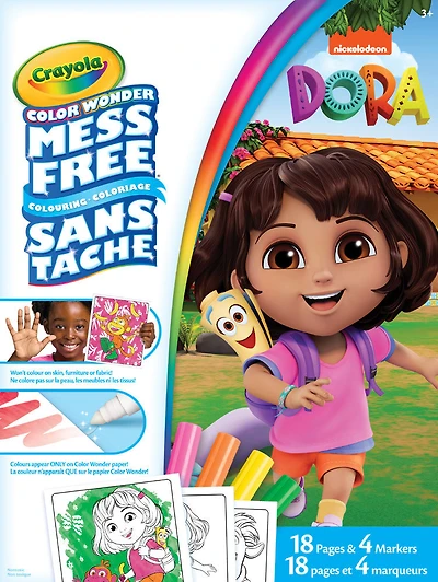 Crayola Color Wonder Mess-Free Colouring Pages & Mini Markers, Dora