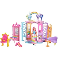 Barbie – Dreamtopia – Château pliable et poupée