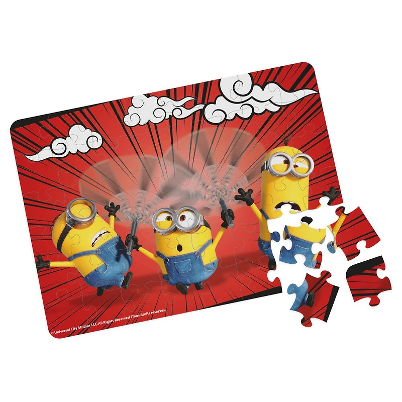 Minions, The Rise of Gru 48-Piece Jigsaw Puzzle Despicable Me Yellow Movie Merch in Tin Box Package