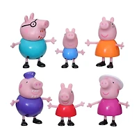 Peppa Pig Peppa's Adventures Peppa's Family Figure 6-Pack Toy, 6 Family Figures in Their Iconic Outfits, Ages 3 and up
