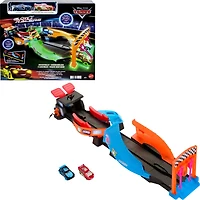 Disney and Pixar Cars Glow Racers Launch & Criss-Cross Playset with 2 Glow-in-the-Dark Vehicles