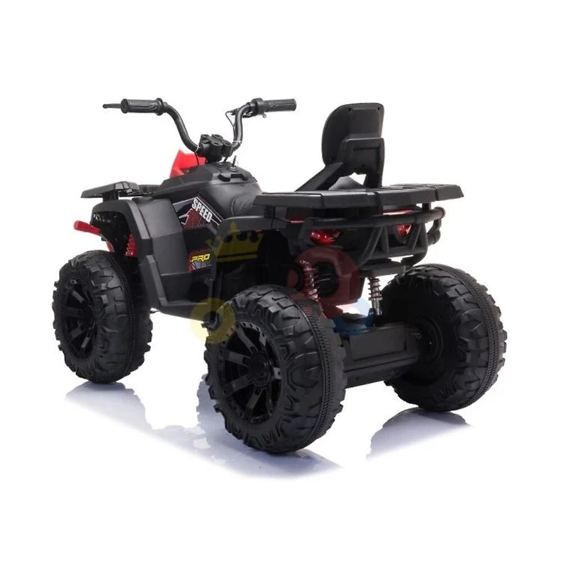 KidsVip 24V Enfants et Tout-Petits Titan Quad/ATV Voiture Eléctrique avec Commande à Distance - Noir - Édition anglaise