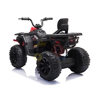 KidsVip 24V Enfants et Tout-Petits Titan Quad/ATV Voiture Eléctrique avec Commande à Distance - Noir - Édition anglaise